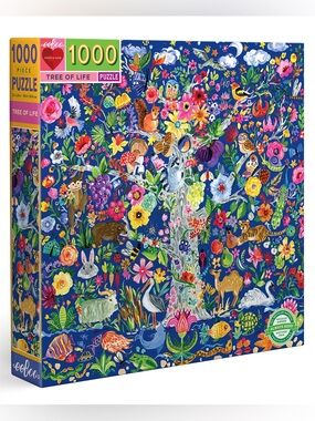 Eeboo 1000 Piece Puzzle Tree of Life NEW Sealed Colorful Floral Animal